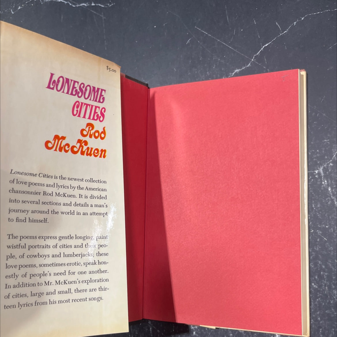 other sorrows book, by rod mckuen, 1974 Hardcover image 4
