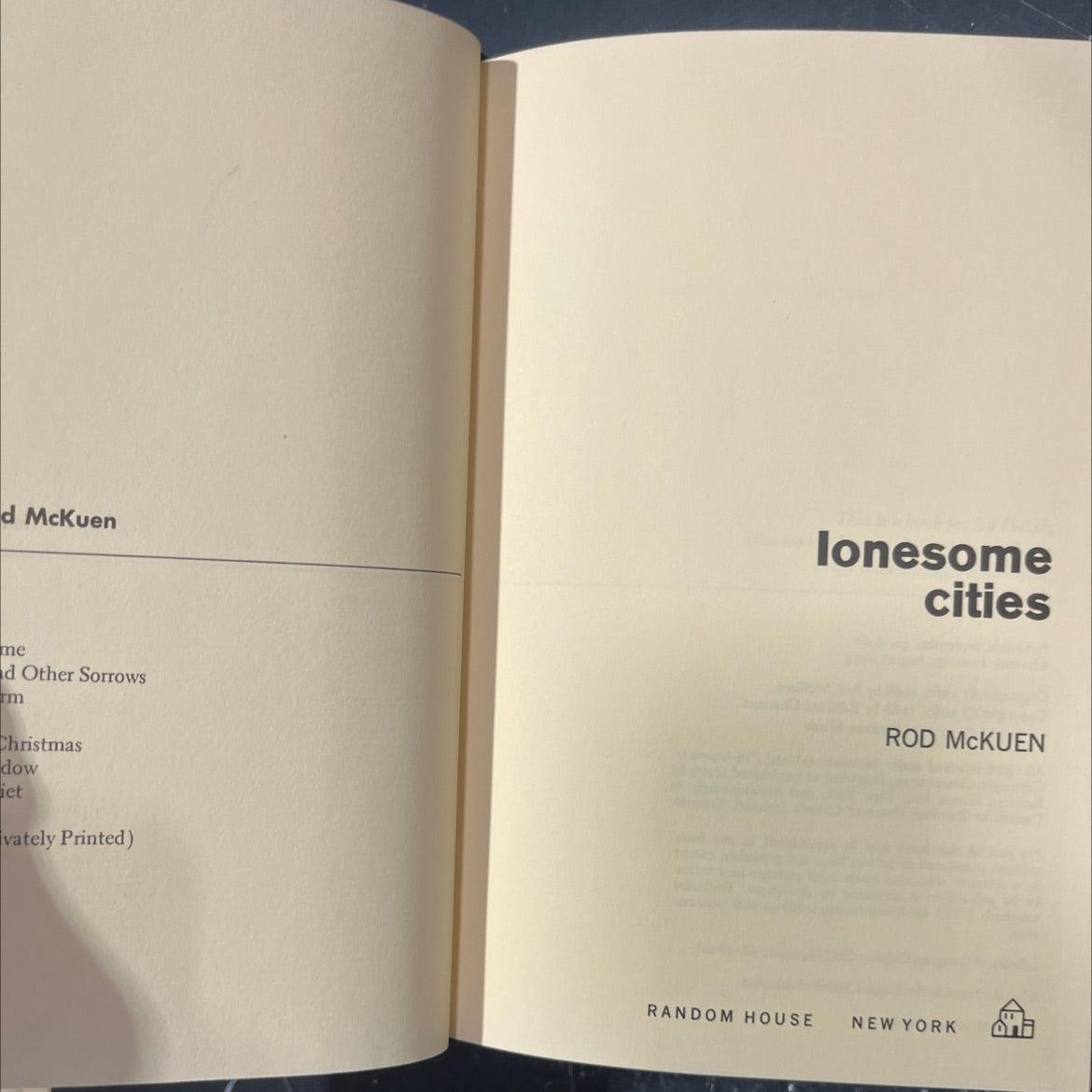 other sorrows book, by rod mckuen, 1974 Hardcover image 2