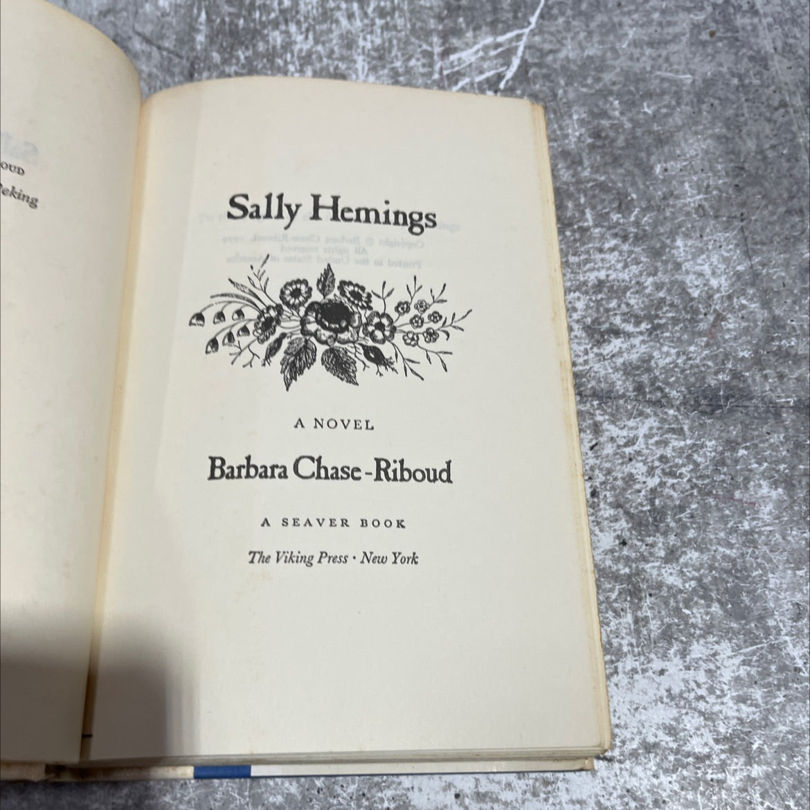 oud eking sally hemings a sai botair a novel book, by barbara chase-riboud, 1979 Hardcover image 2