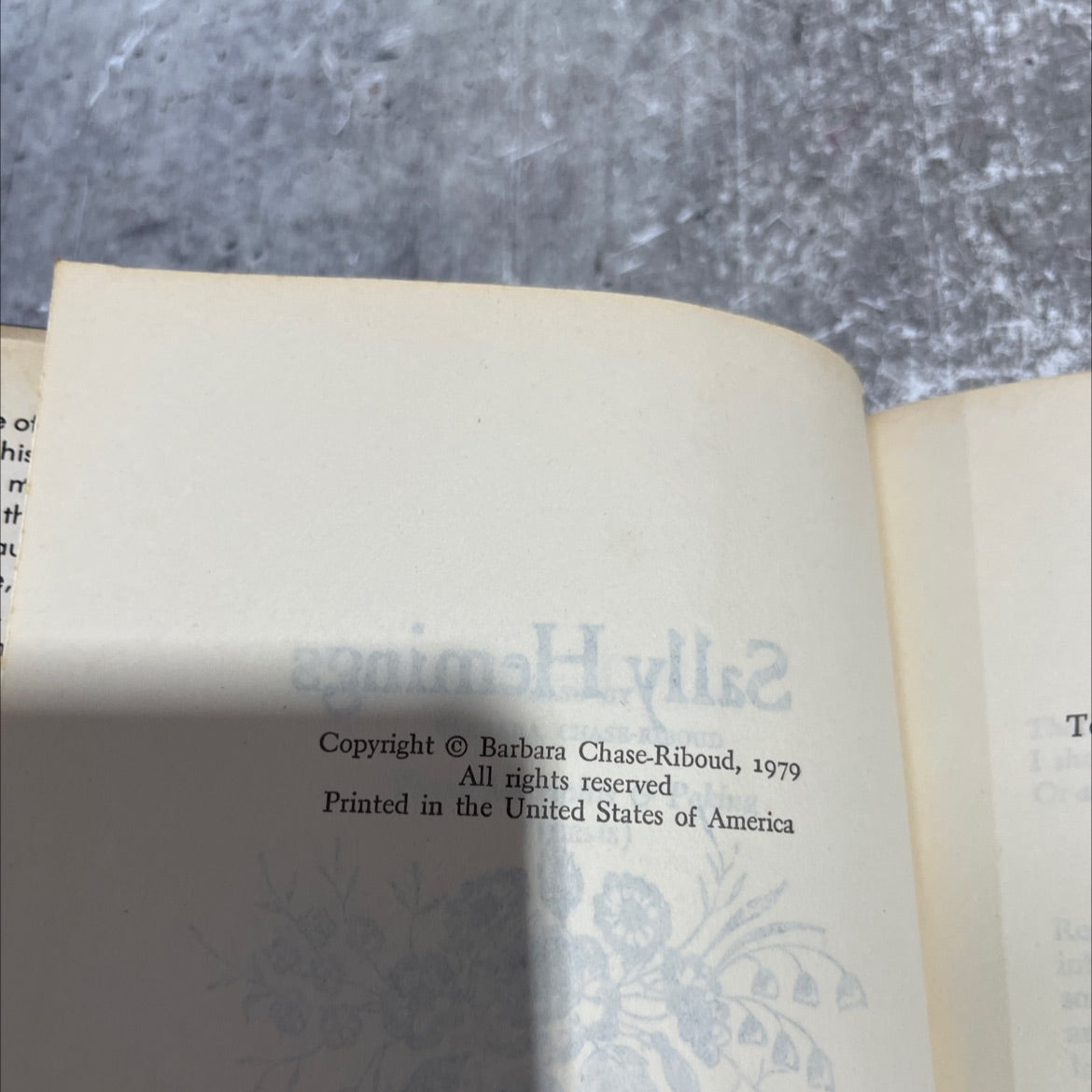 oud eking sally hemings a sai botair a novel book, by barbara chase-riboud, 1979 Hardcover image 3