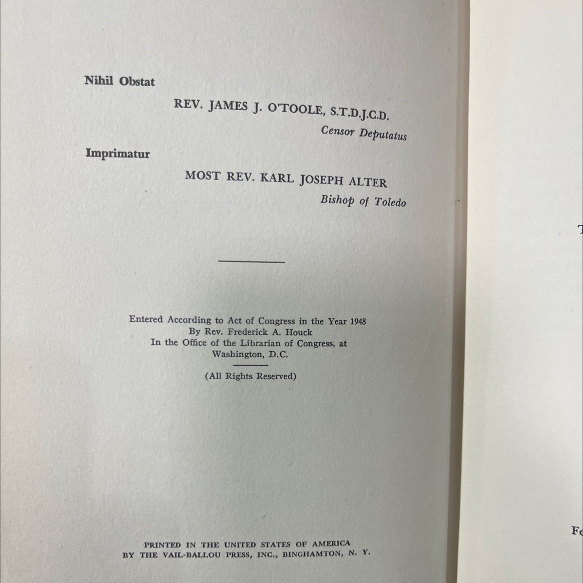 our friends and foes or the angels, good and bad book, by rev. frederick a. houck, 1948 Hardcover image 3