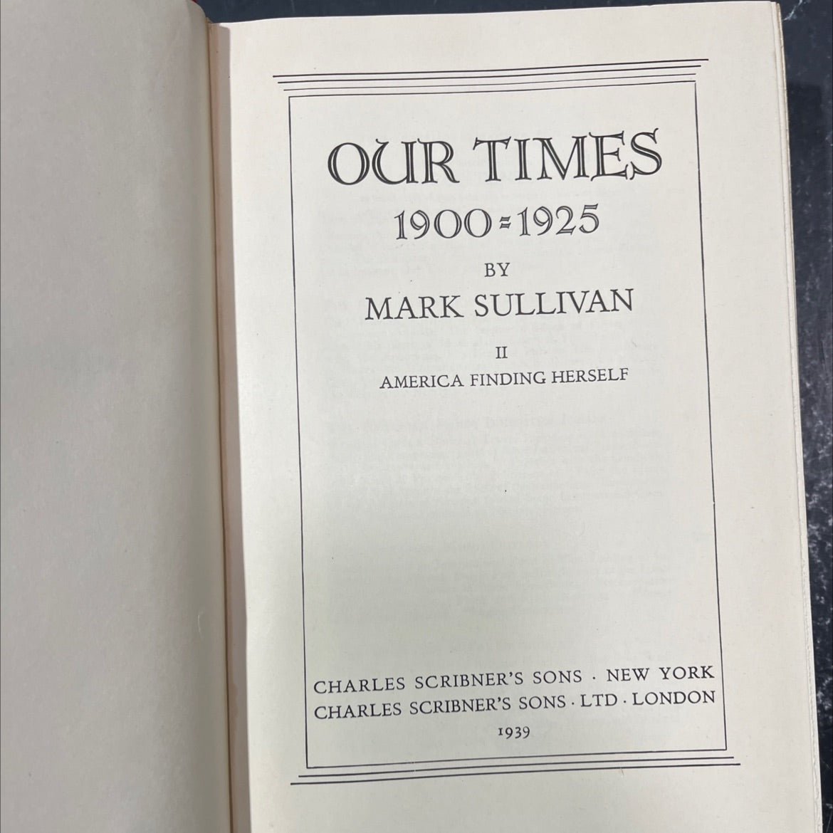 our times book, by mark sullivan, 1939 Hardcover image 2
