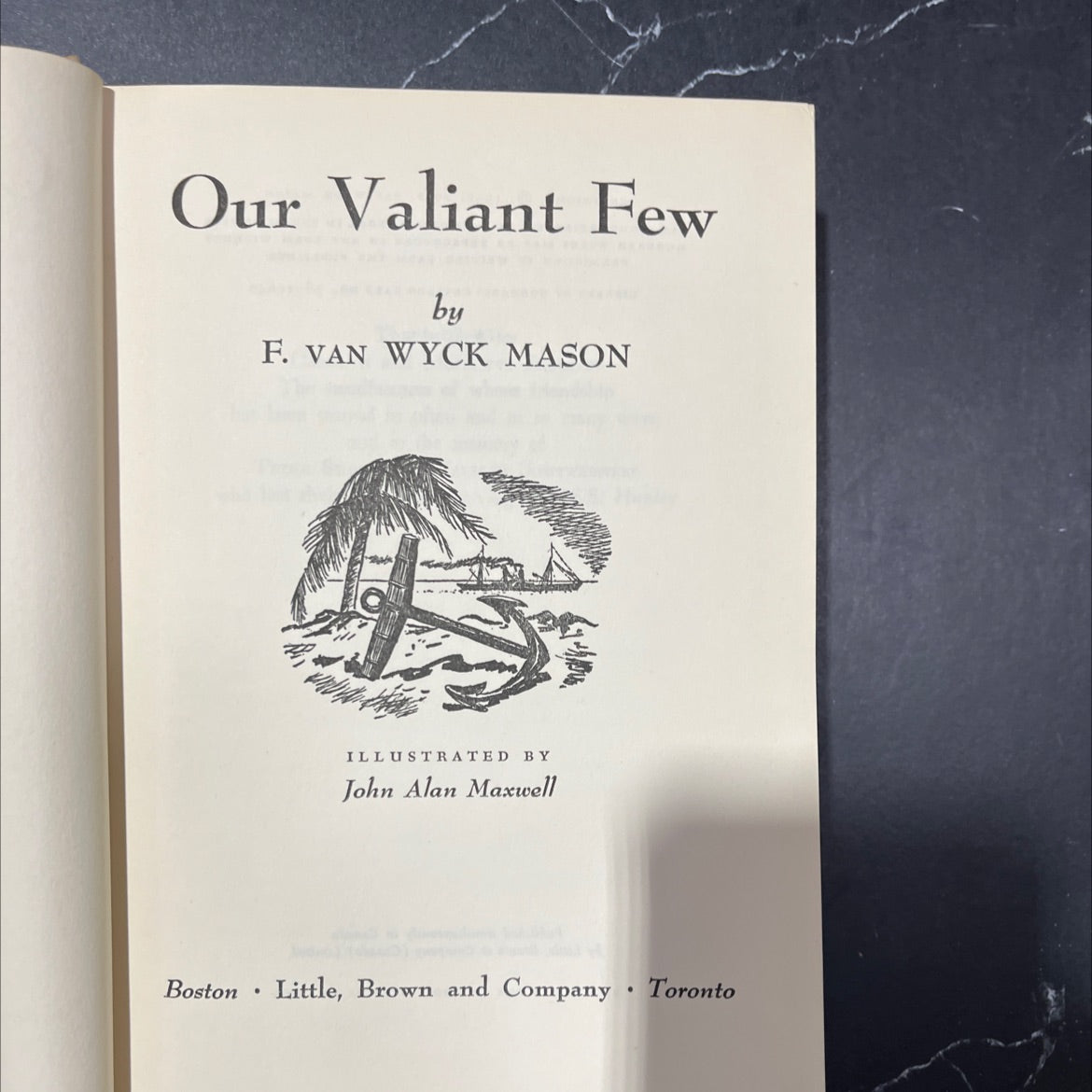 our valiant few book, by f. van wyck mason, 1956 Hardcover image 2