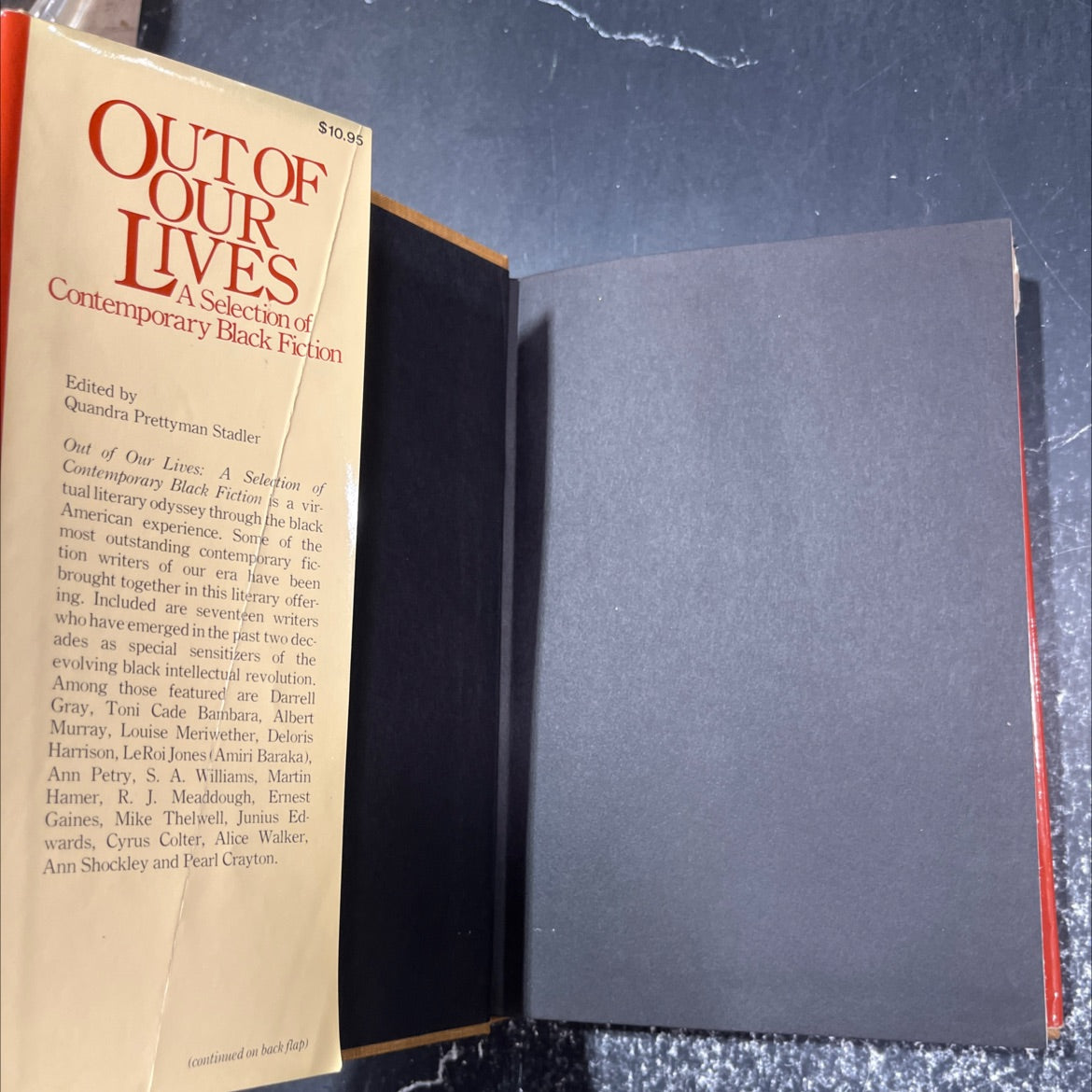 out of our lives a selection of contemporary black fiction book, by quandra prettyman stadler, 1982 Hardcover image 4