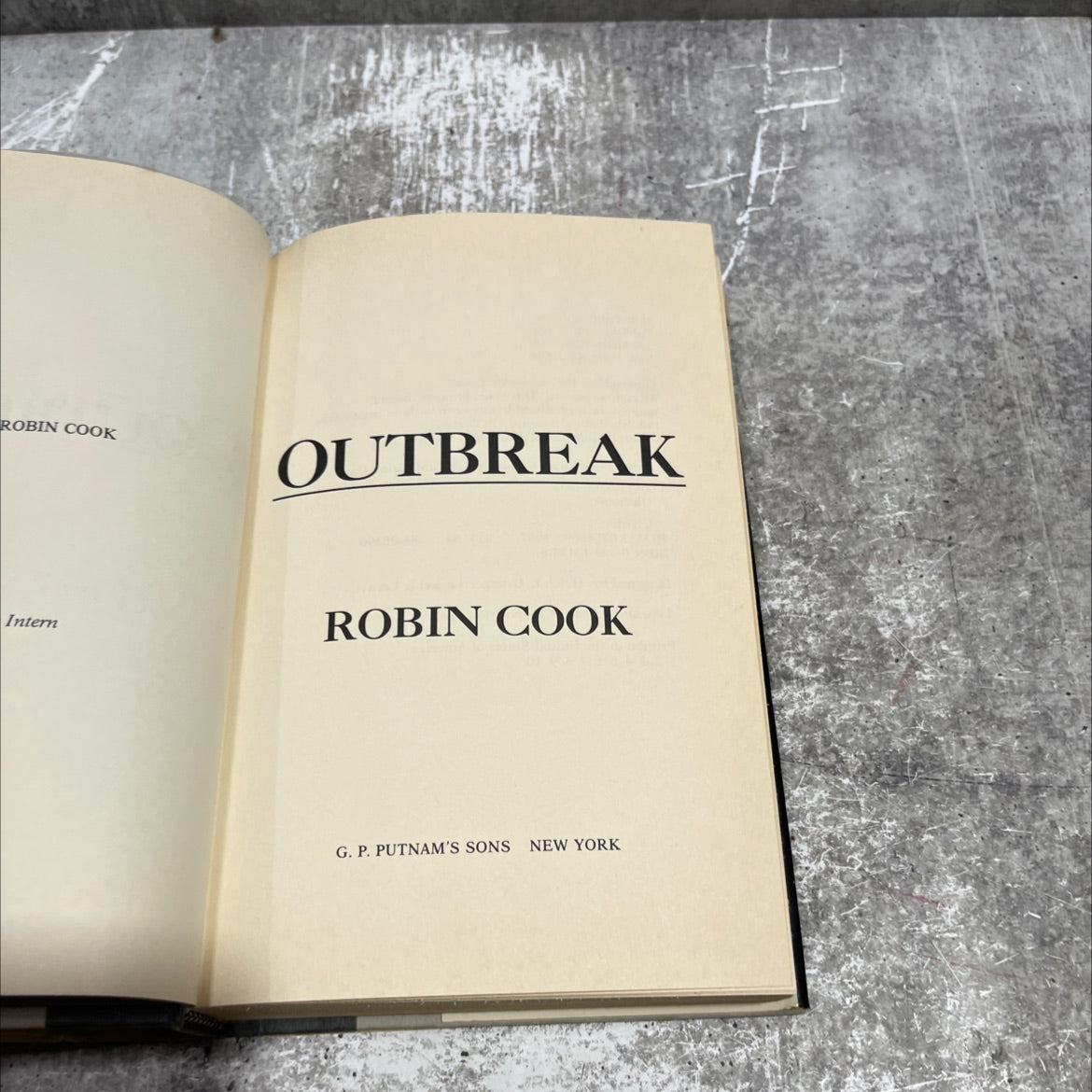 outbreak book, by robin cook, 1987 Hardcover image 2