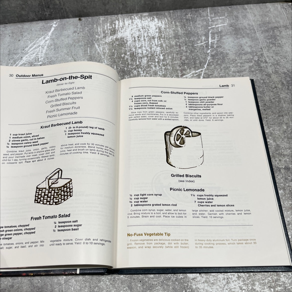 outdoor cookbook entertaining menus equipment book, by Editors of Southern Living, 1973 Hardcover image 4