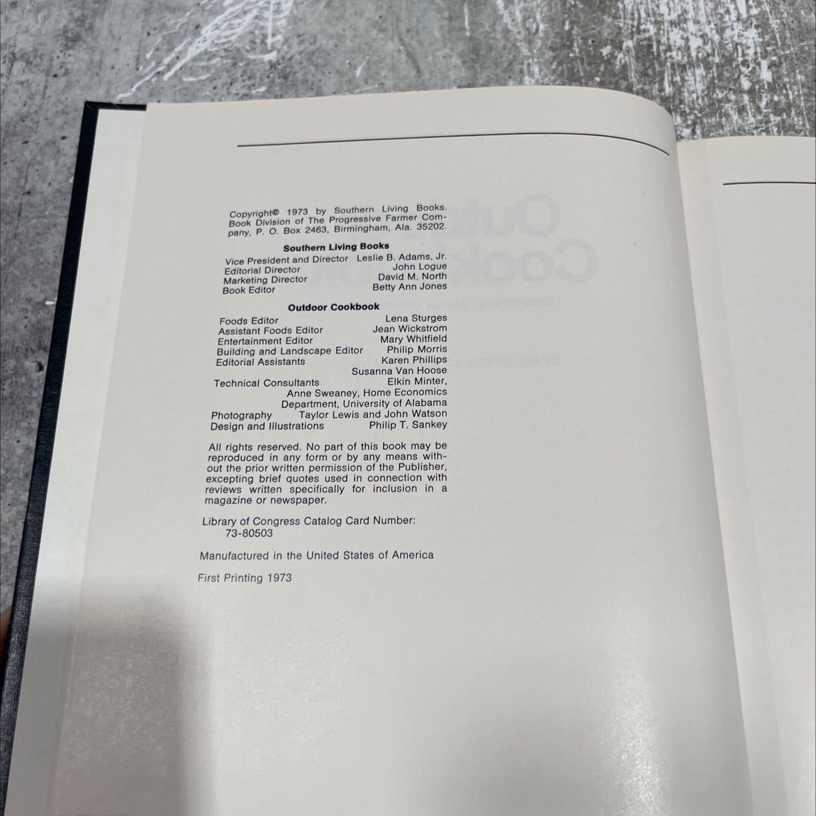 outdoor cookbook entertaining menus equipment book, by Editors of Southern Living, 1973 Hardcover image 3