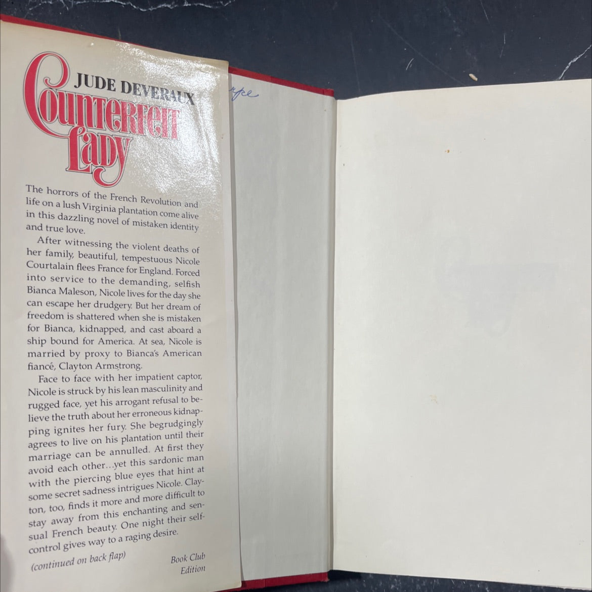 outeriet book, by jude deveraux, 1984 Hardcover image 4