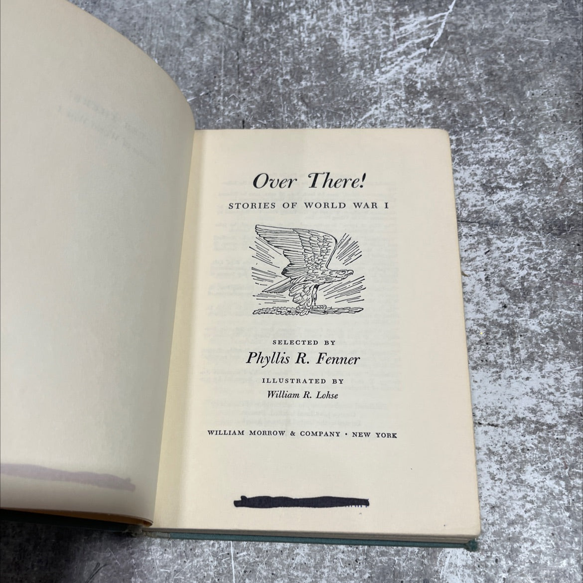 over there! stories of world war i book, by phyllis r. fenner, 1961 Hardcover image 2