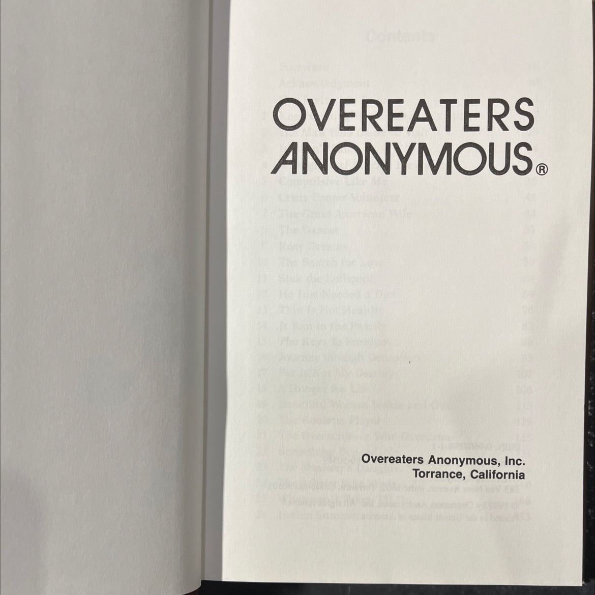 overeaters anonymous book, by overeaters anonymous, inc., 1980 Hardcover image 2