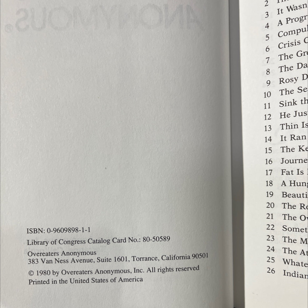 overeaters anonymous book, by overeaters anonymous, inc., 1980 Hardcover image 3