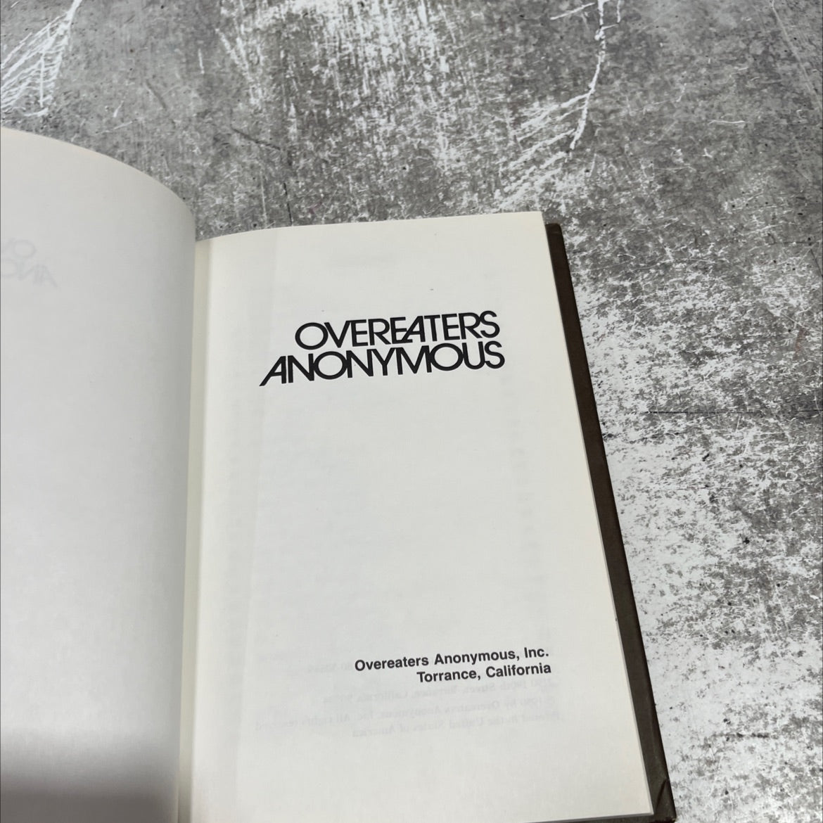 overeaters anonymous book, by unknown, 1980 Hardcover image 2