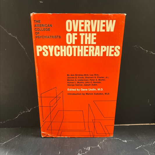 overview of the psychotherapies book, by gene usdin, m.d., 1975 Hardcover image 1