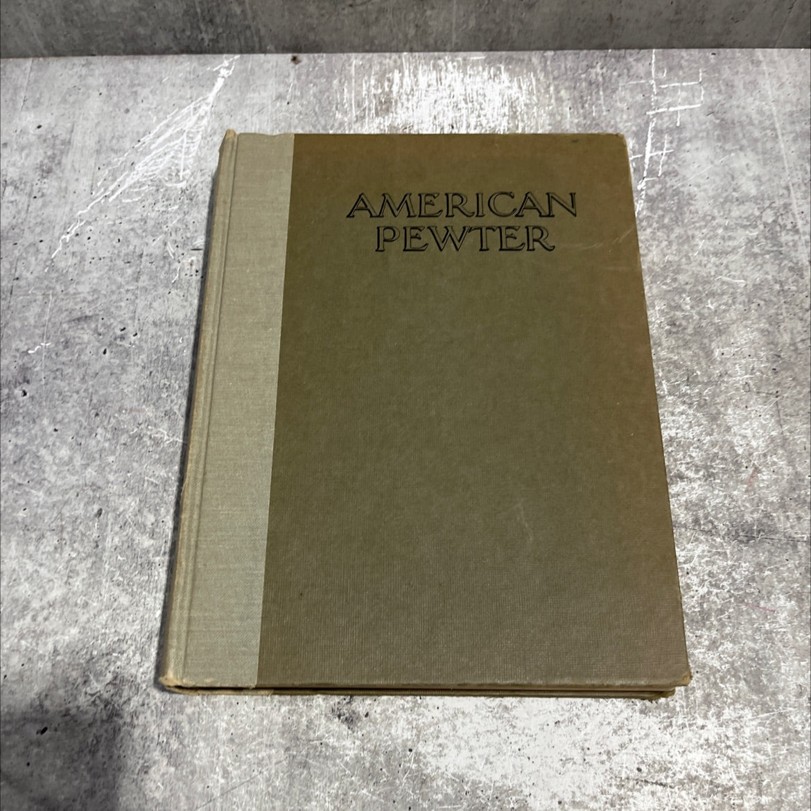 owl with american pewter book, by j. b. kerfoot, 1924 Leather image 1