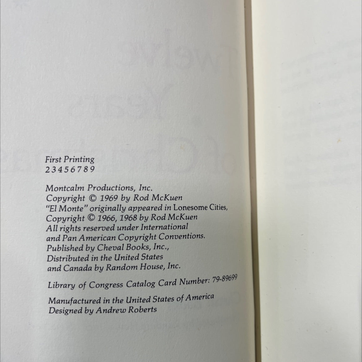ows rod mckuen twelve years of christmas book, by Rod McKuen, 1969 Hardcover image 3