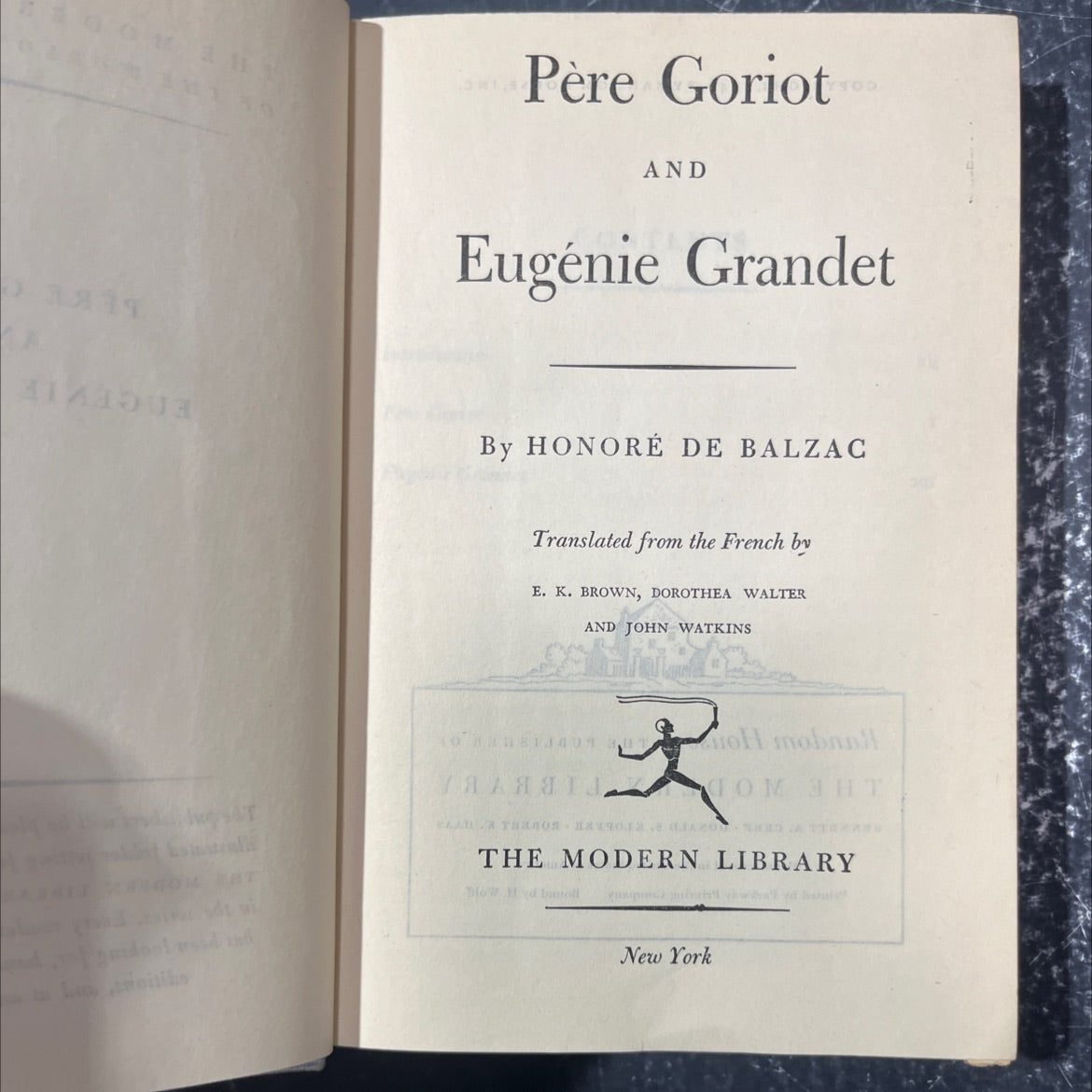 père goriot and eugénie grandet book, by honoré de balzac, 1946 Hardcover image 2