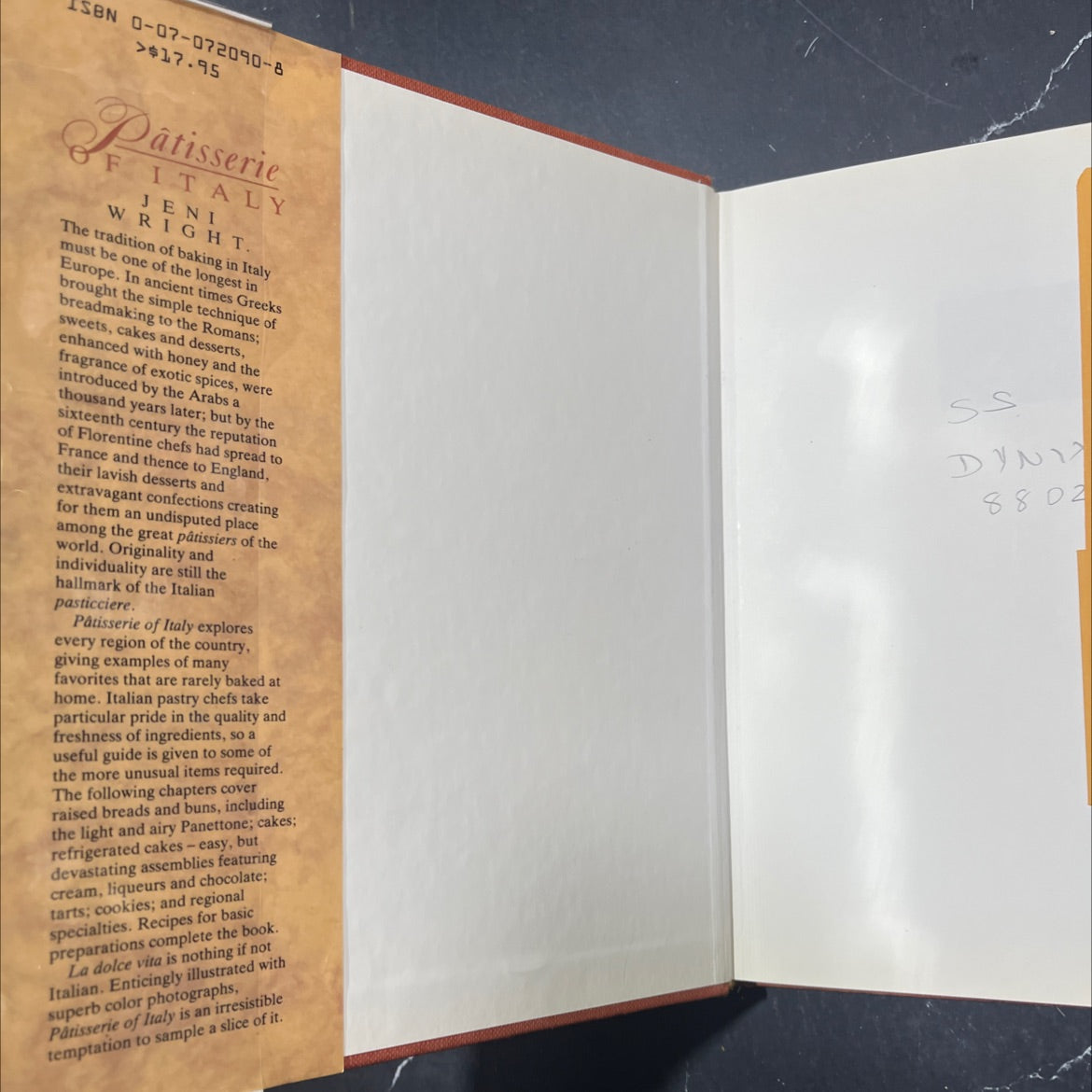 pâtisserie of italy book, by jeni wright, 1988 Hardcover image 4