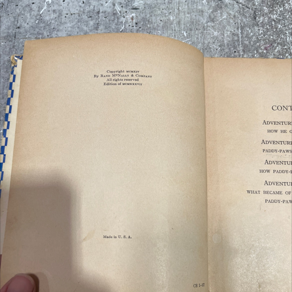 paddy-paws or four adventures of the prairie dog with the red coat book, by grace coolidge, 1937 Hardcover image 3