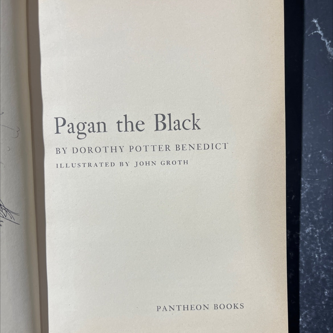 pagan the black book, by dorothy potter benedict, 1960 Hardcover image 2