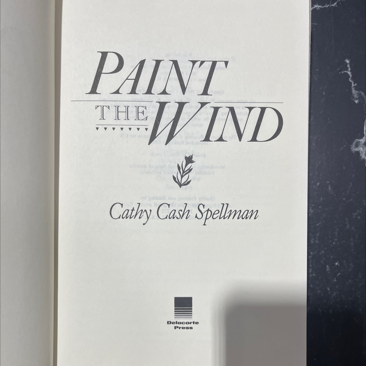 paint the wind book, by Cathy Cash Spellman, 1989 Hardcover image 2