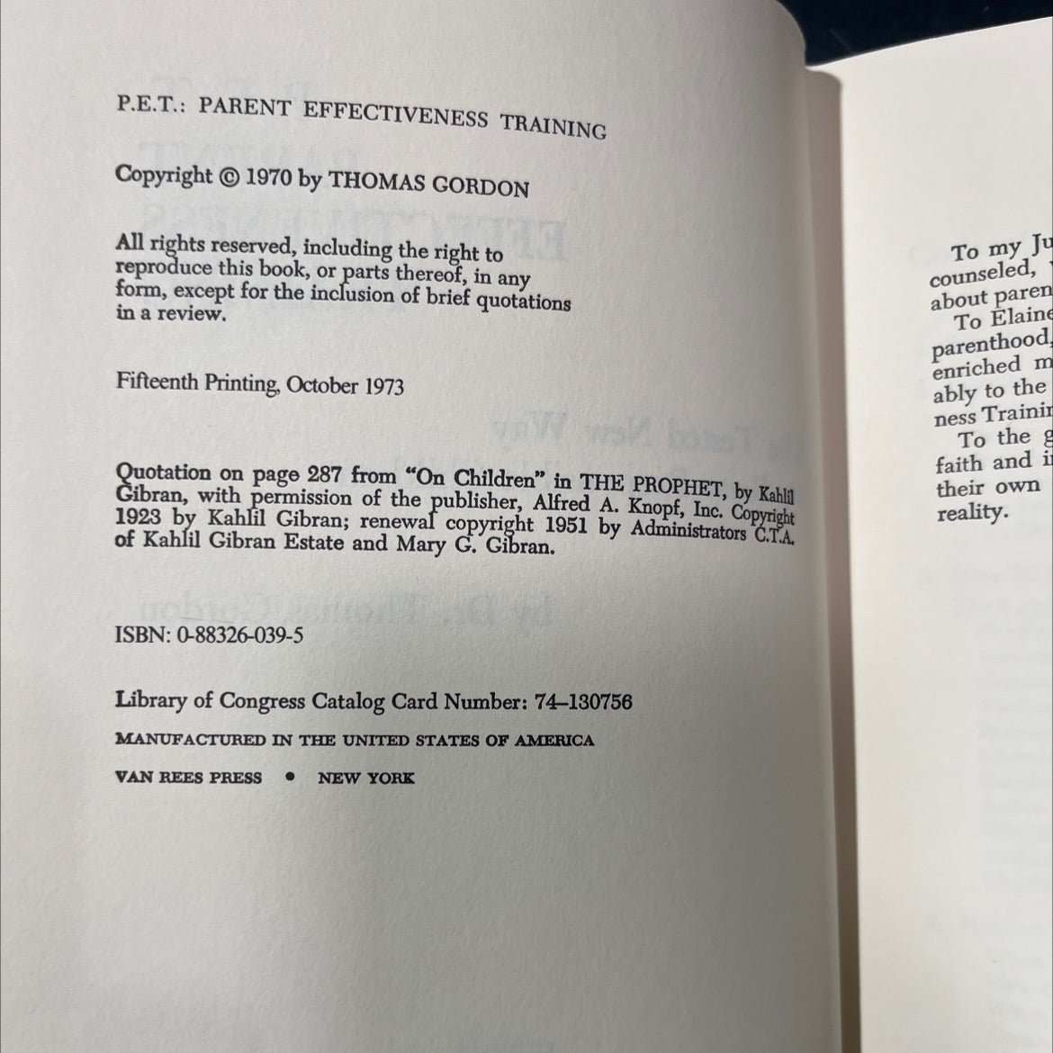 parent effectiveness training the tested new way to raise responsible children book, by Dr. Thomas Gordon, 1973 image 3