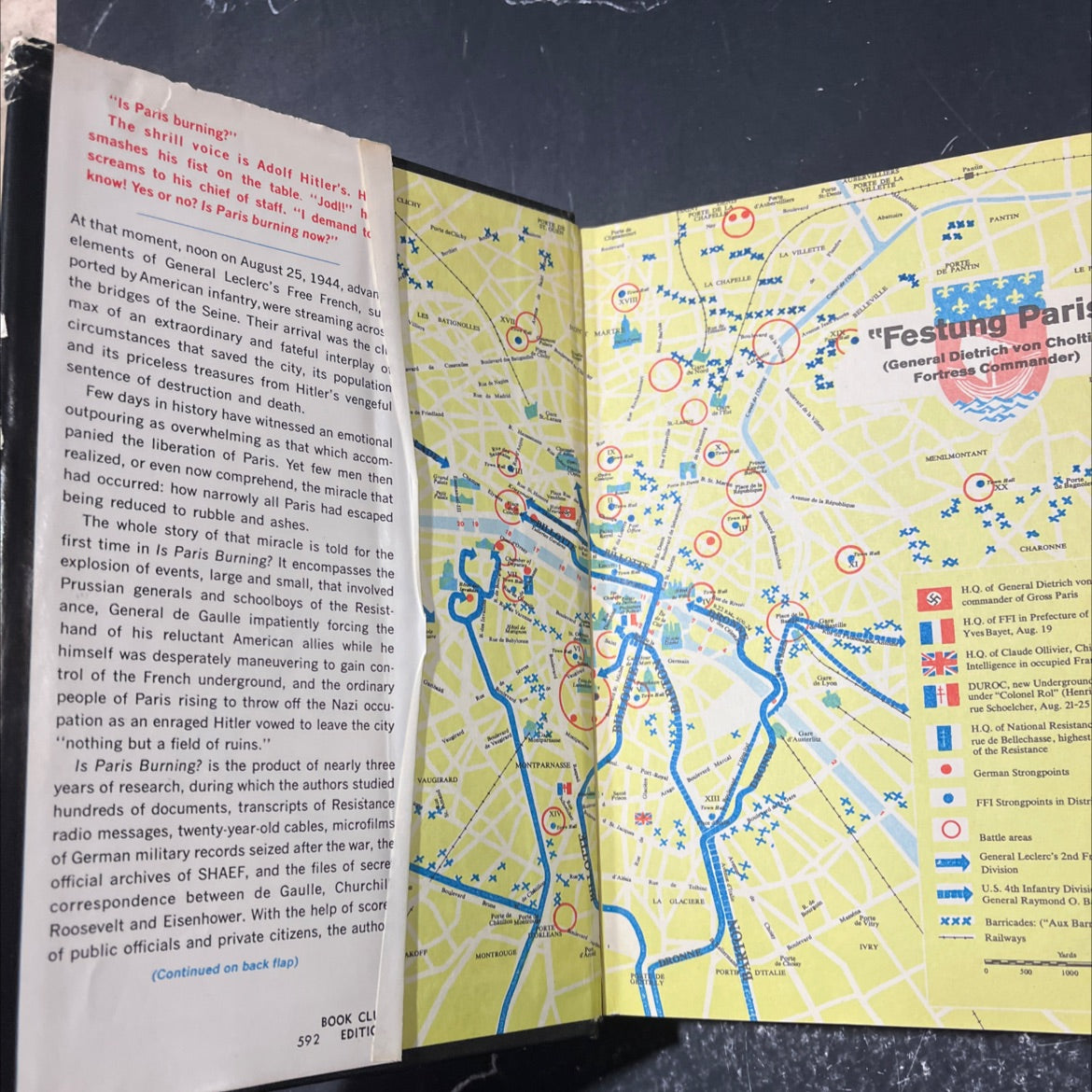 paris burning? book, by larry collins and dominique lapierre, 1965 Hardcover image 4
