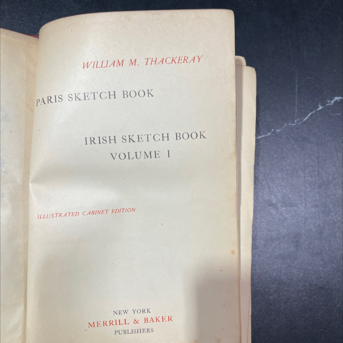 paris sketch book irish sketch book volume i illustrated cabinet edition book, by william m. thackeray, 1840 Hardcover, image 2