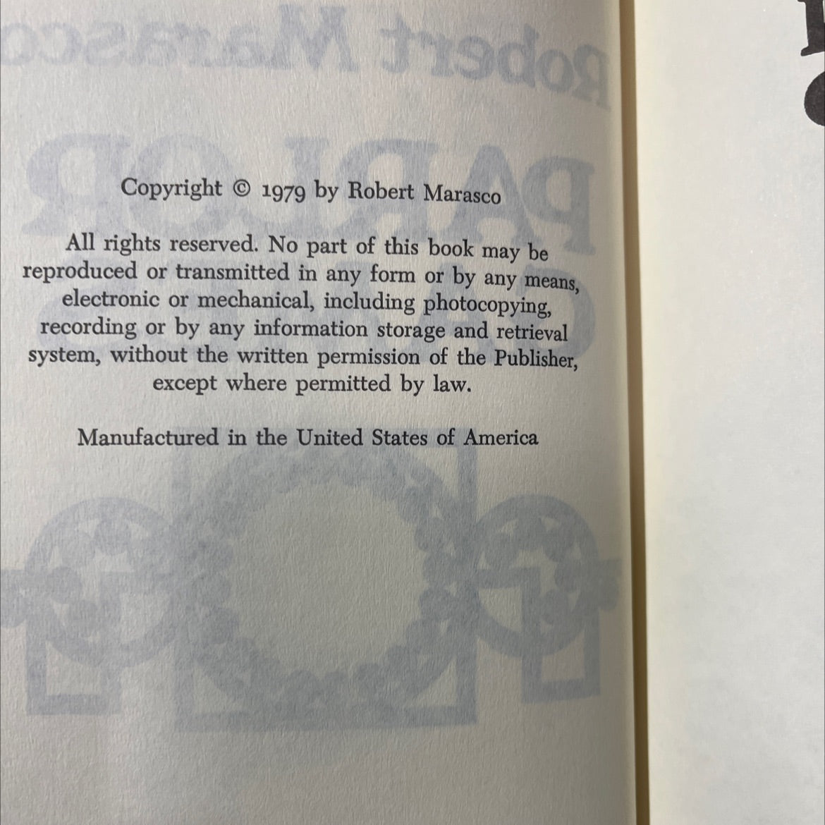 parlor games book, by Robert Marasco, 1979 Hardcover image 3