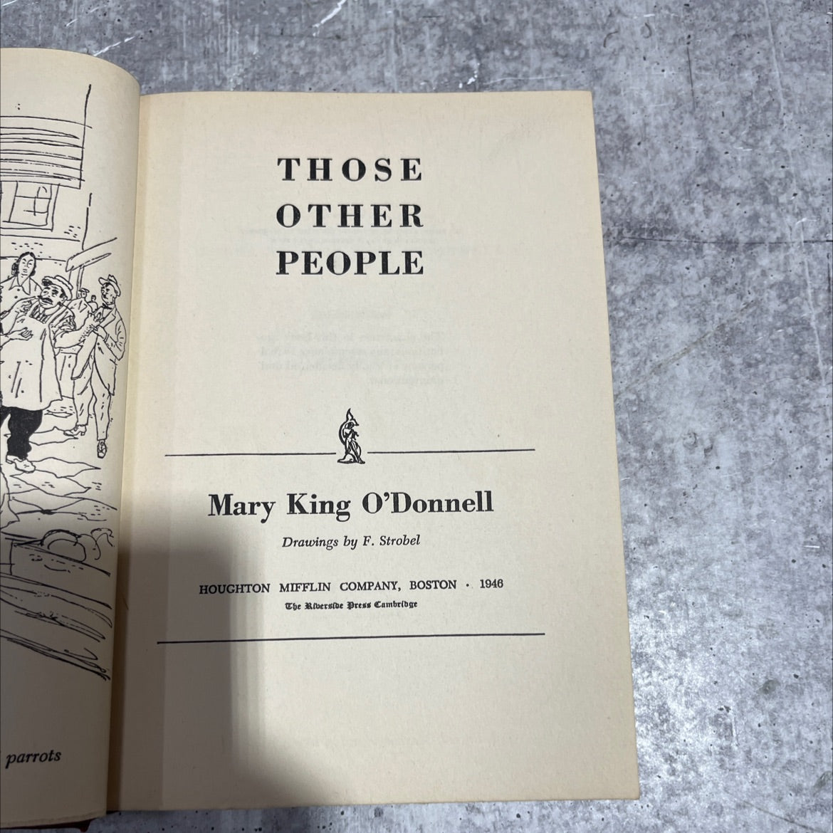 parrots those other people book, by Mary King O'Donnell, 1946 Hardcover image 2