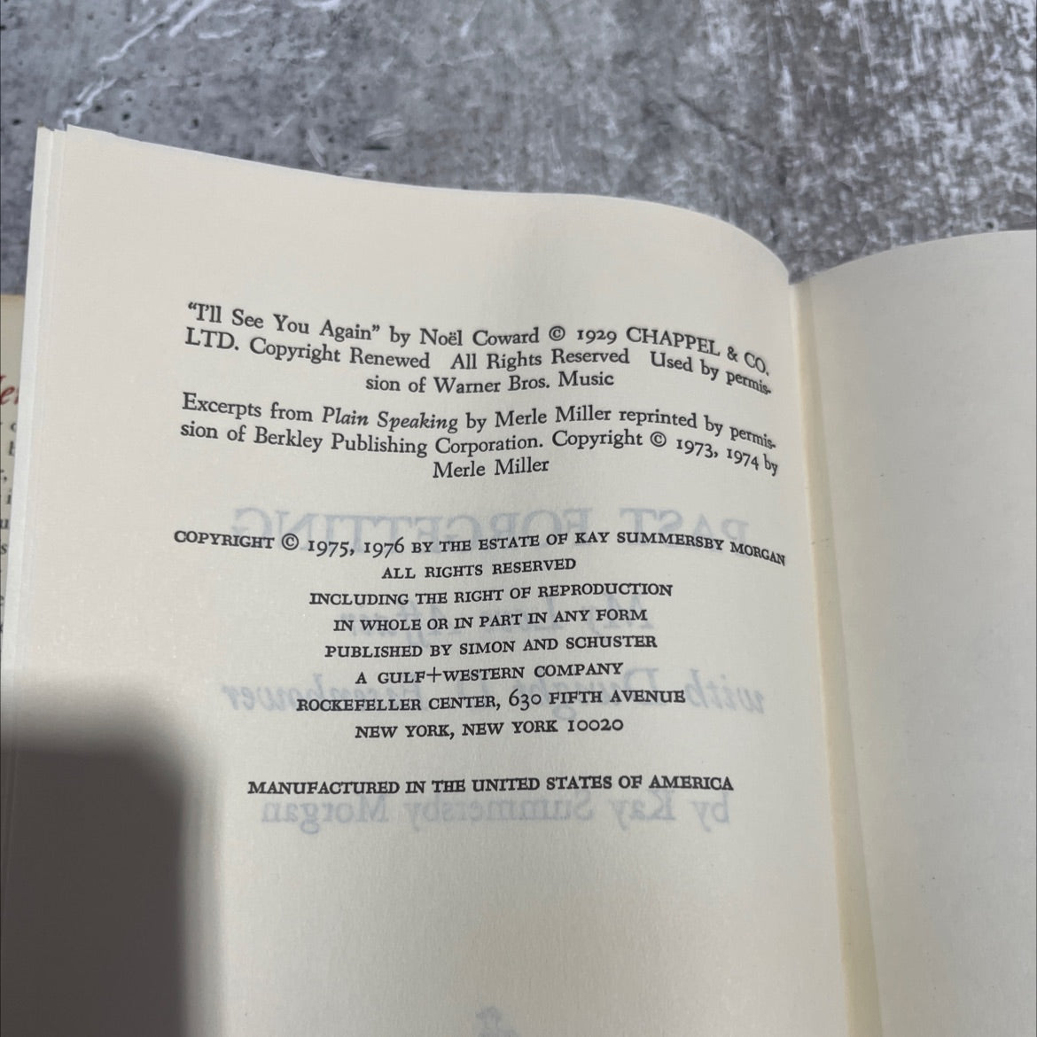 past forgetting my love affair with dwight d. eisenhower book, by kay summersby morgan, 1976 Hardcover image 3