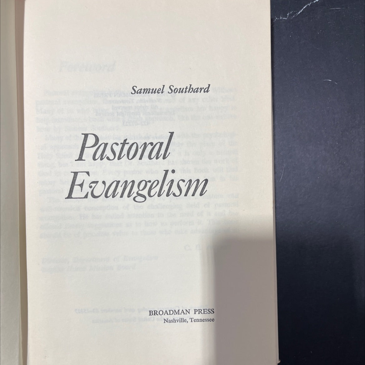 pastoral evangelism book, by Samuel Southard, 1962 Hardcover image 2