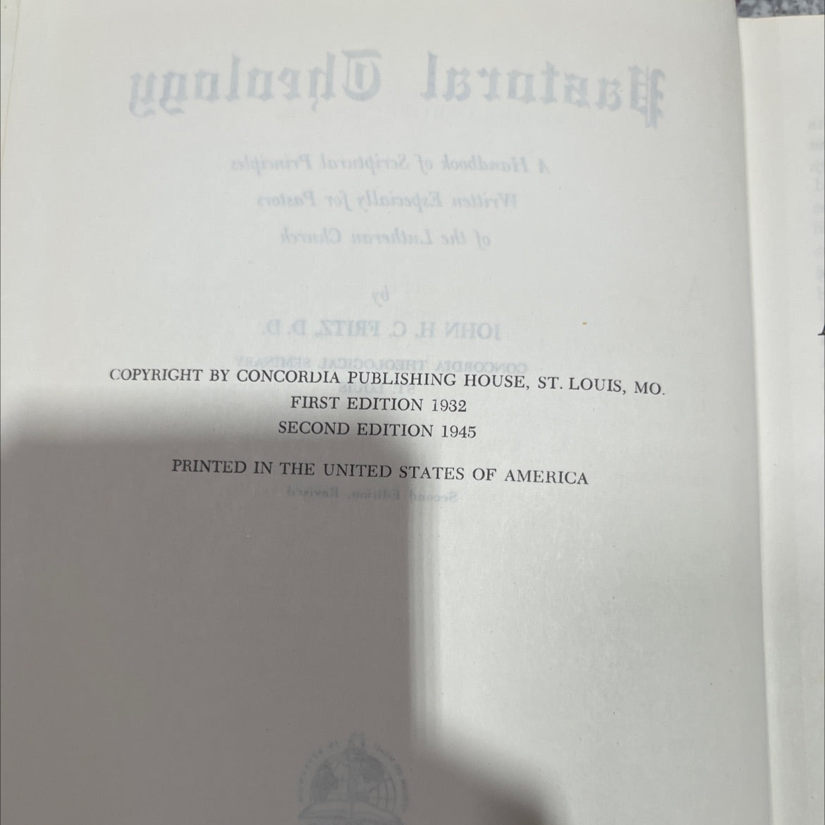 pastoral theology a handbook of scriptural principles written especially for pastors of the lutheran church book, by image 3