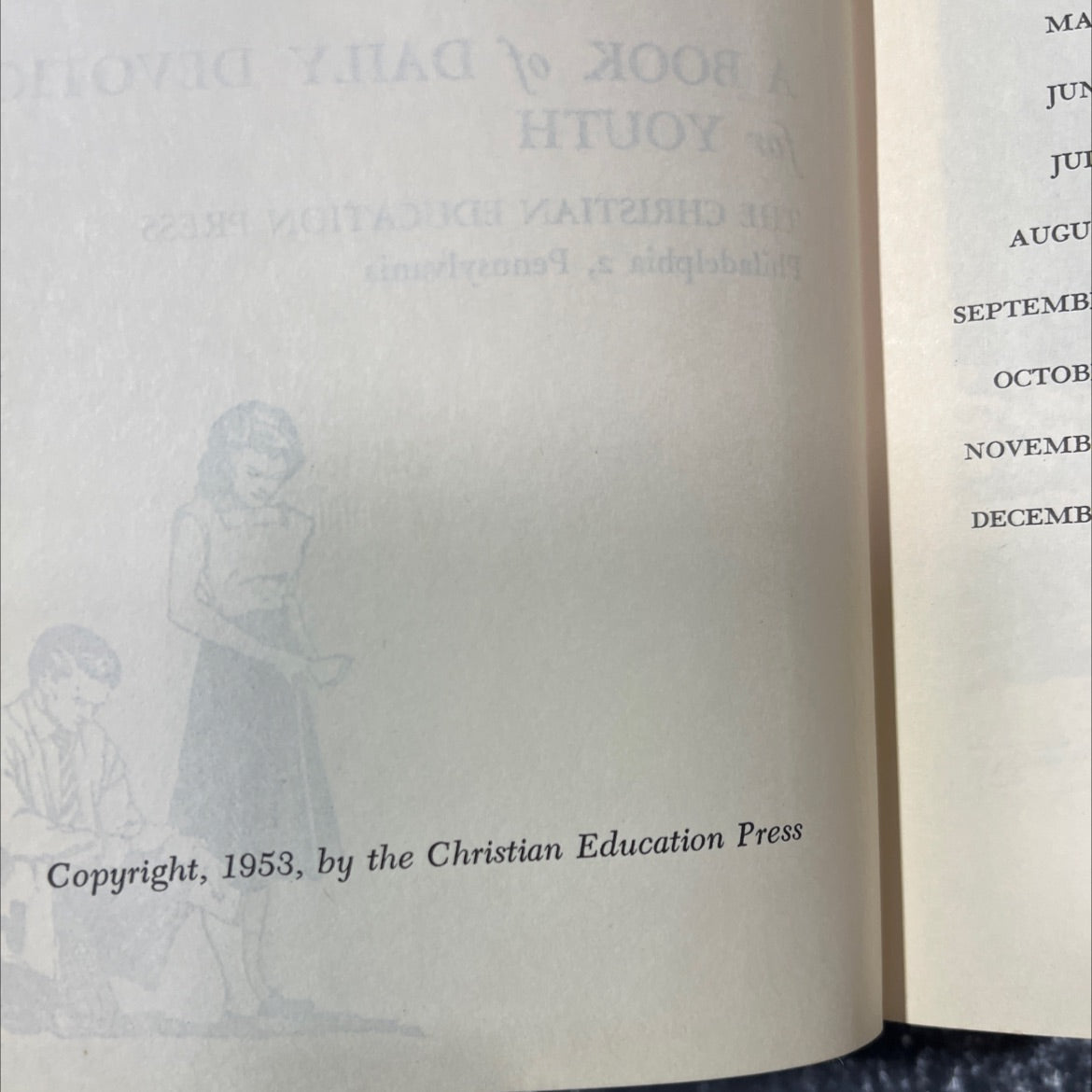 pathways of prayer belong a book of daily devotions for youth book, by unknown, 1953 Hardcover image 3