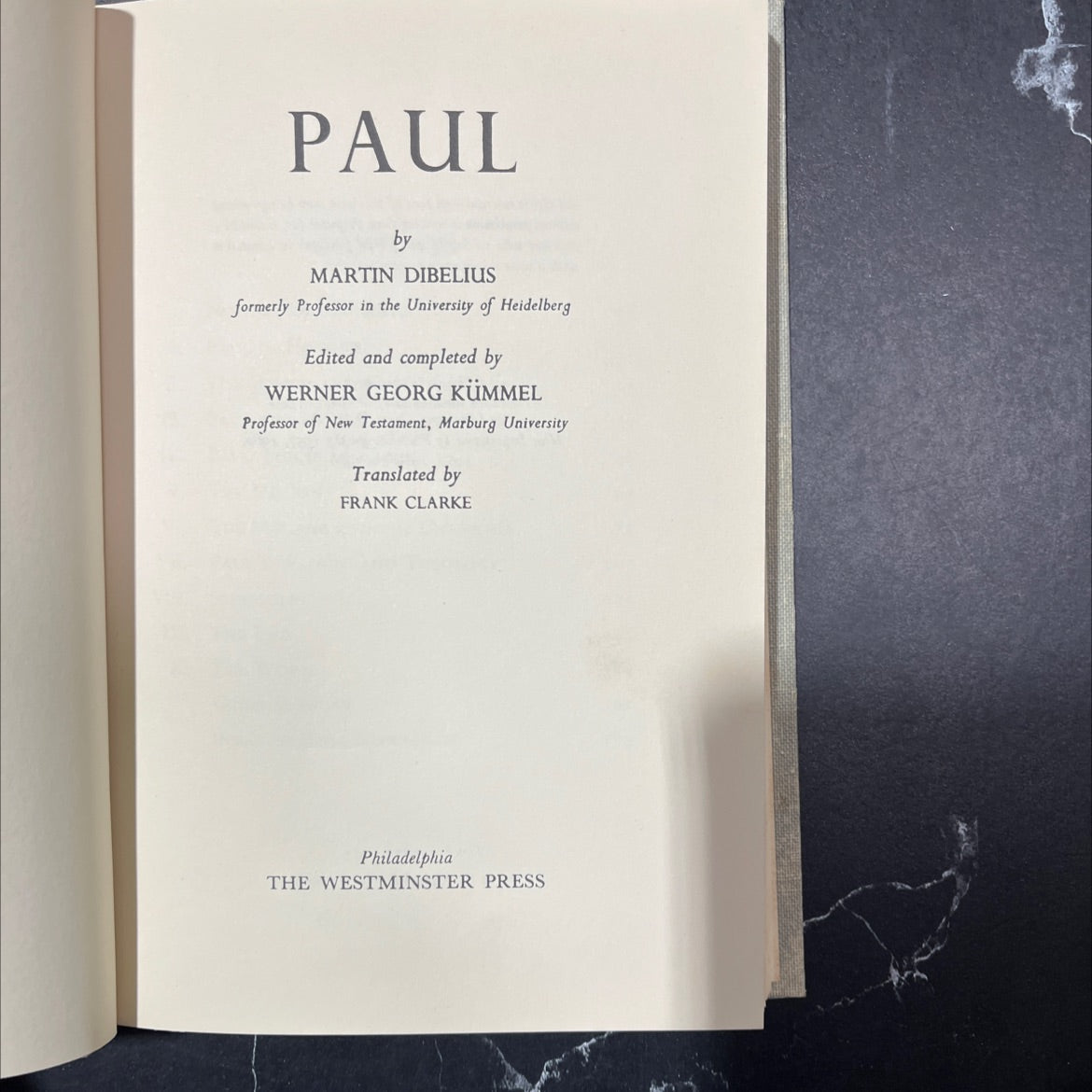 paul and his theology book, by paul martin dibelius, 1975 Hardcover image 2