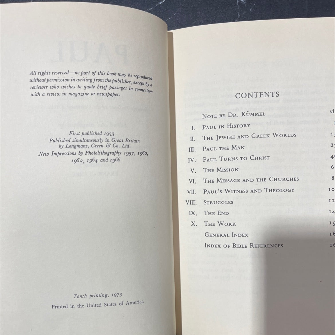 paul and his theology book, by paul martin dibelius, 1975 Hardcover image 3