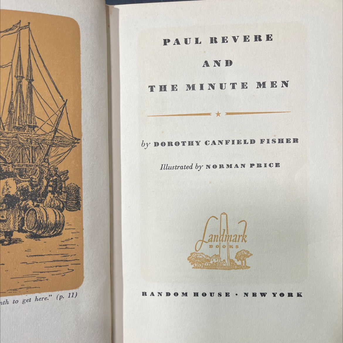 paul revere and the minute men book, by dorothy canfield fisher, 1950 Hardcover image 2