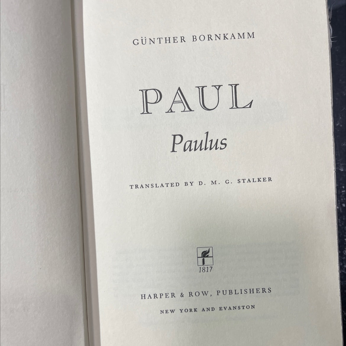paulus book, by günther bornkamm, 1971 Hardcover image 2