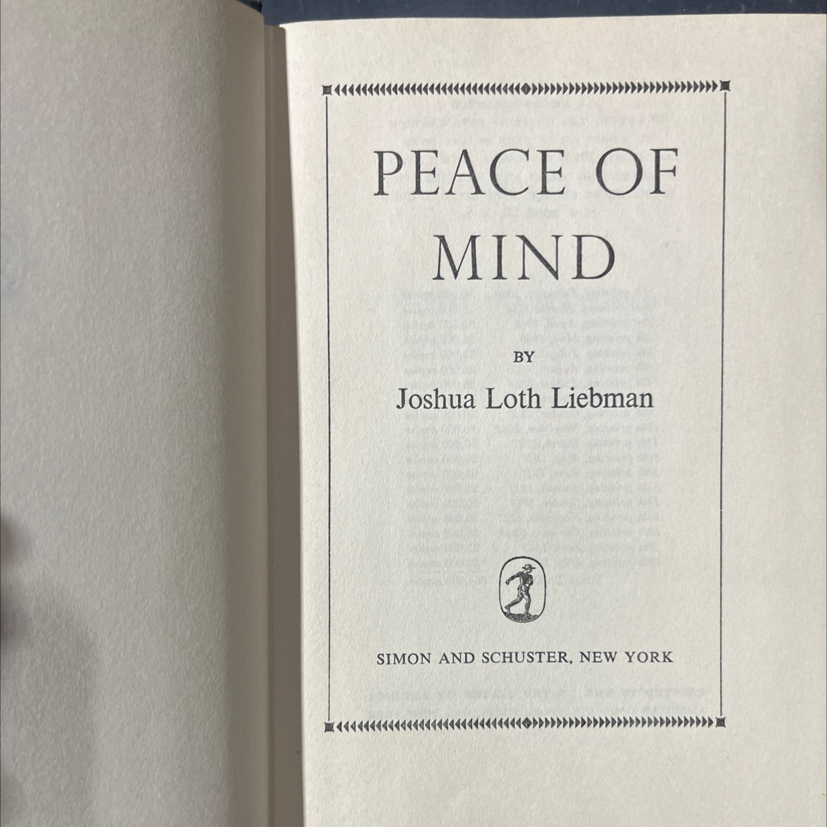 peace of mind book, by Joshua Loth Liebman, 1948 Hardcover image 2