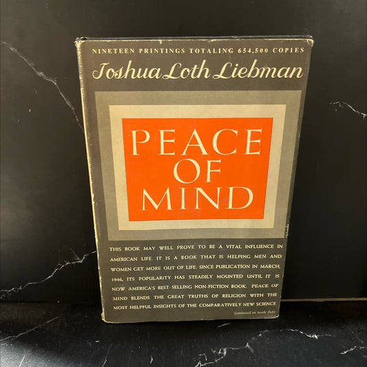 peace of mind book, by Joshua Loth Liebman, 1948 Hardcover image 1
