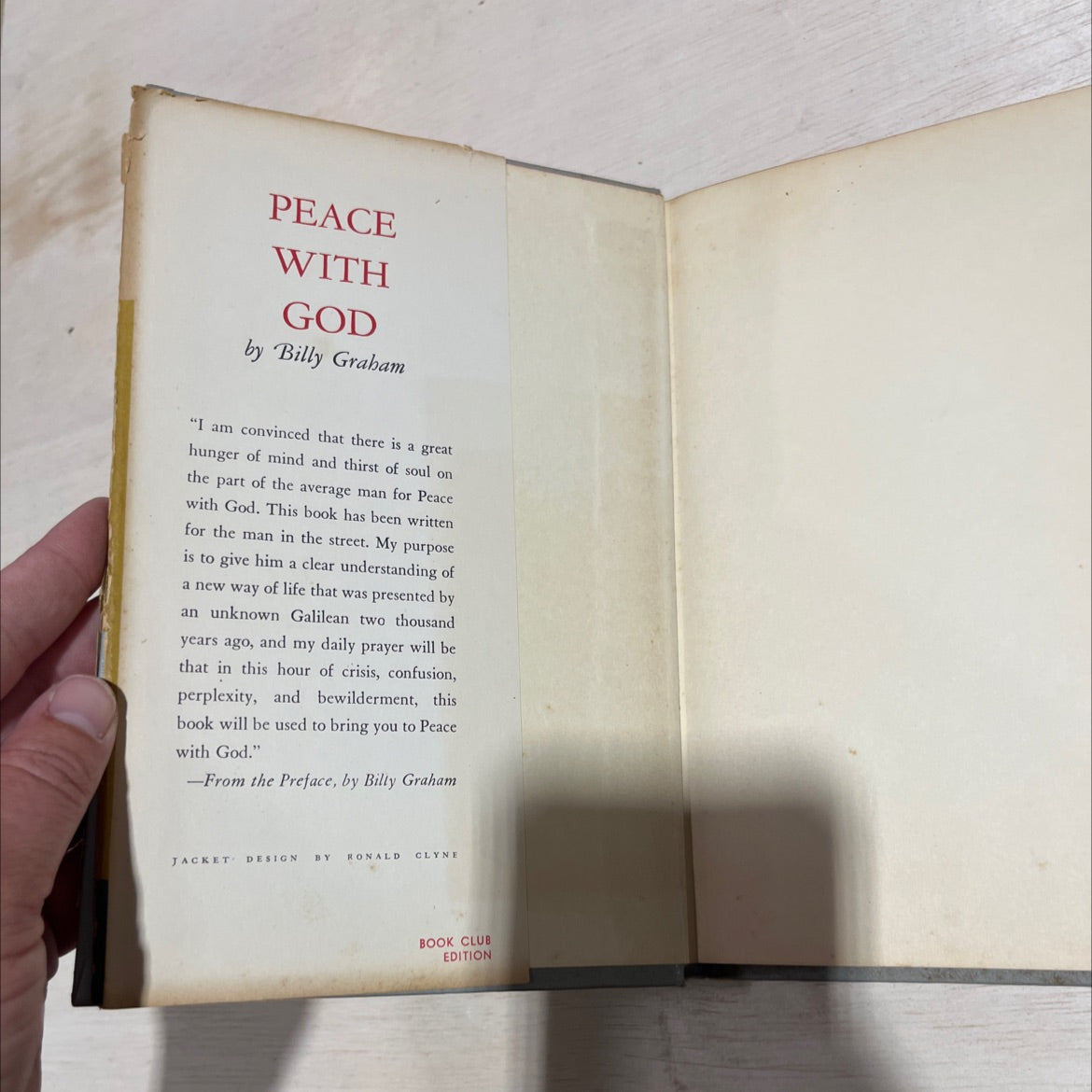 peace with god book, by billy graham, 1953 Hardcover image 4