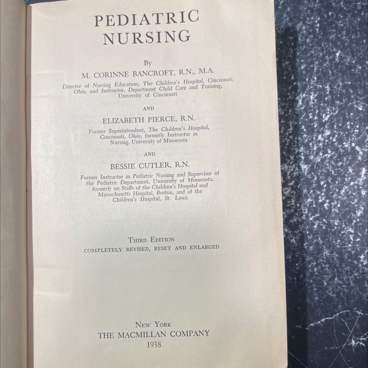 pediatric nursing book, by m. corinne bancroft, elizabeth pierce, bessie cutler, 1938 Hardcover image 2