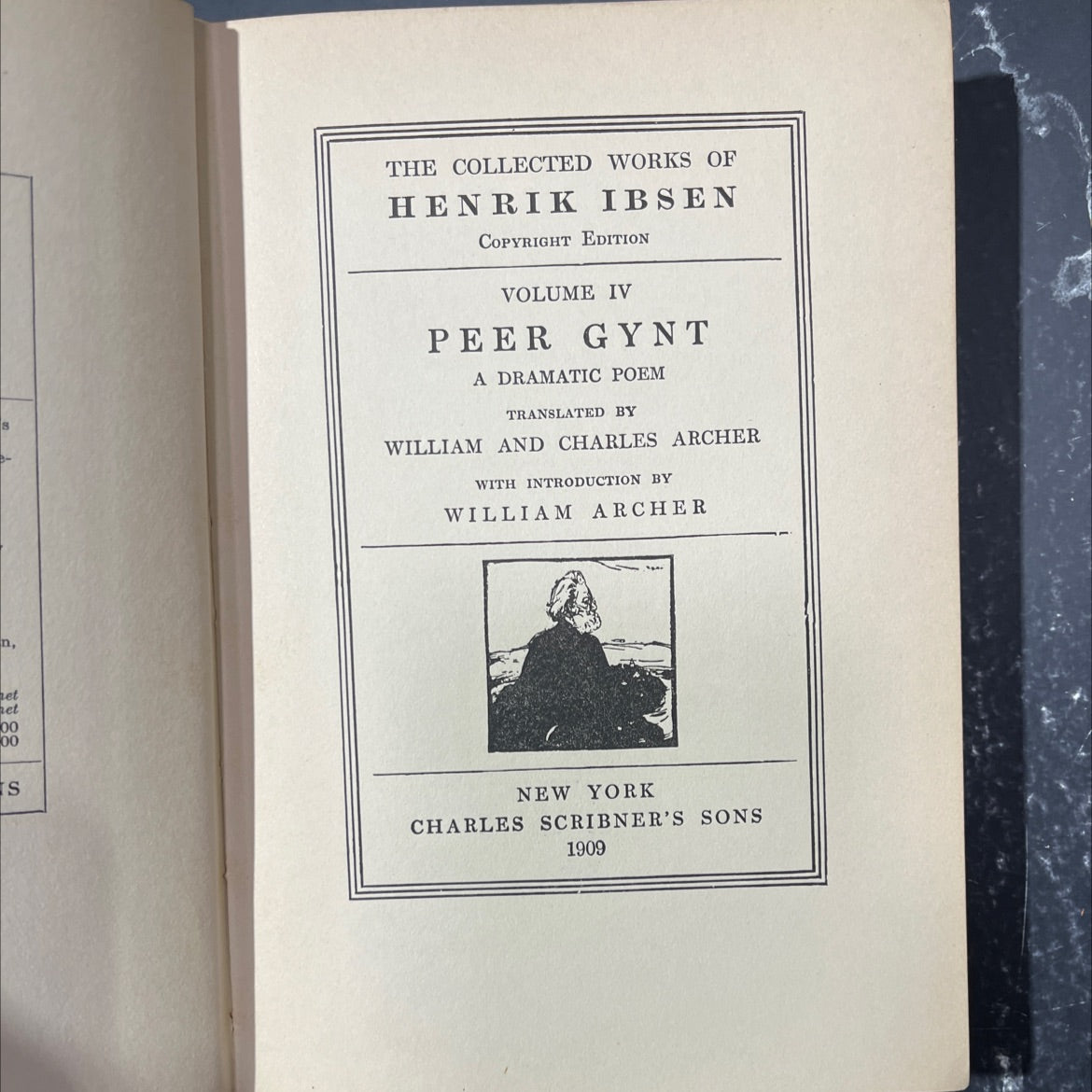 peer gynt a dramatic poem book, by henrik ibsen, 1909 Hardcover image 2