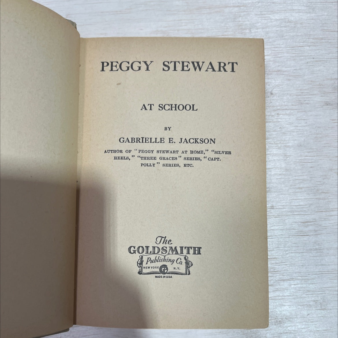 peggy stewart at school book, by gabrielle e. jackson, 1918 Hardcover image 2
