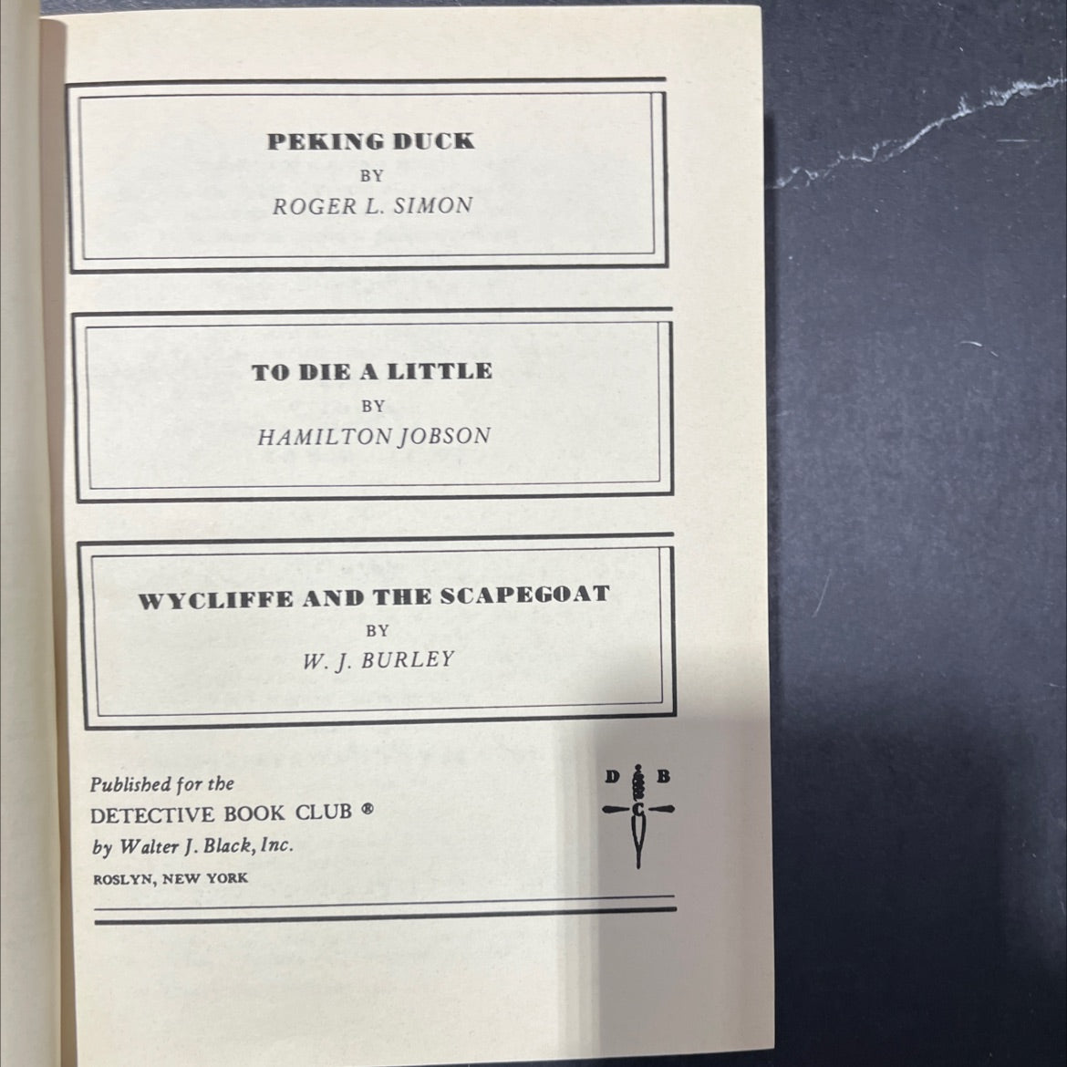peking duck book, by Roger L. Simon, 1979 Hardcover image 2