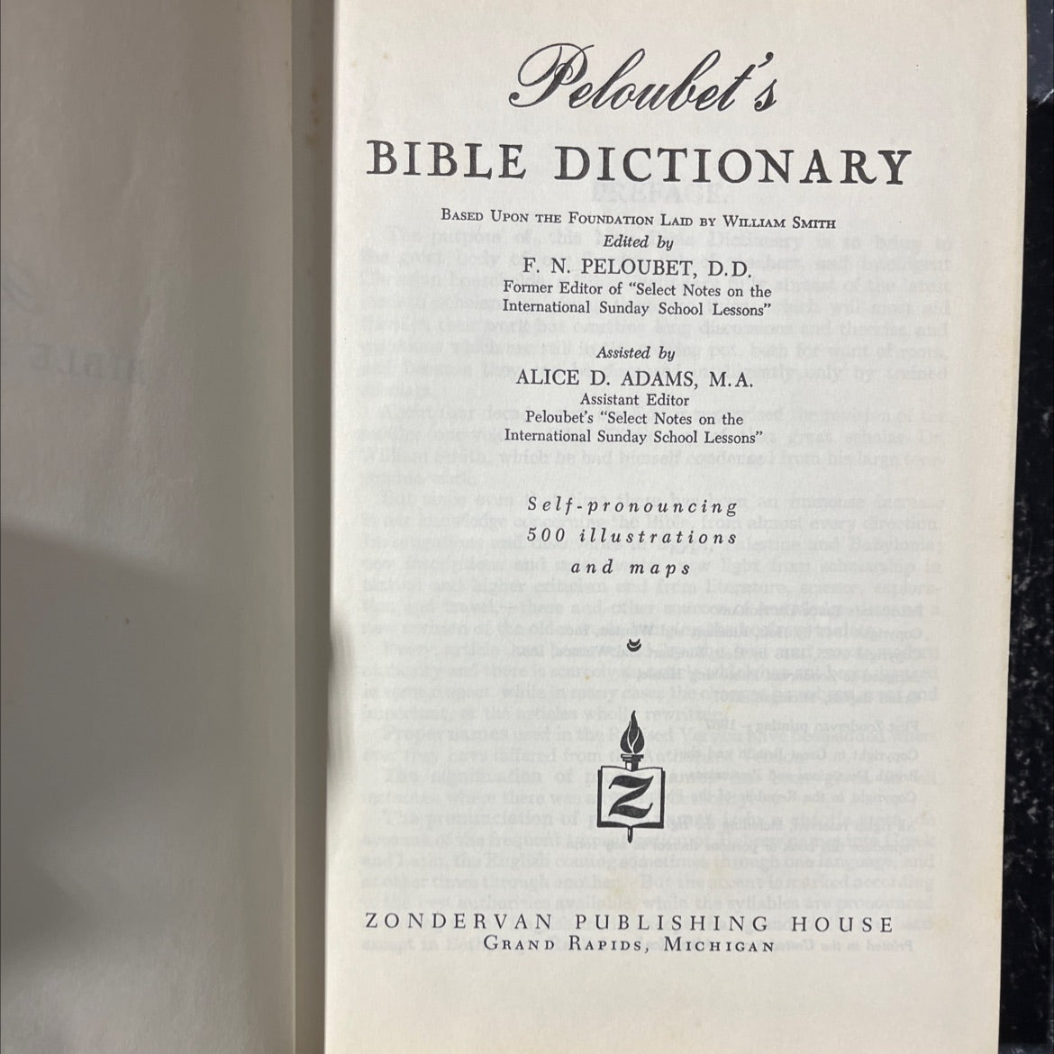 peloubet's bible dictionary based upon the foundation laid by william smith book, by f. n. peloubet, d.d., 1967 image 2