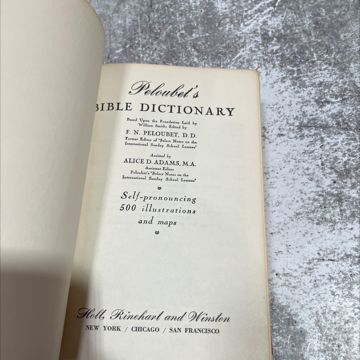 peloubet's bible dictionary book, by f. n. peloubet, d. d., 1947 Hardcover image 2