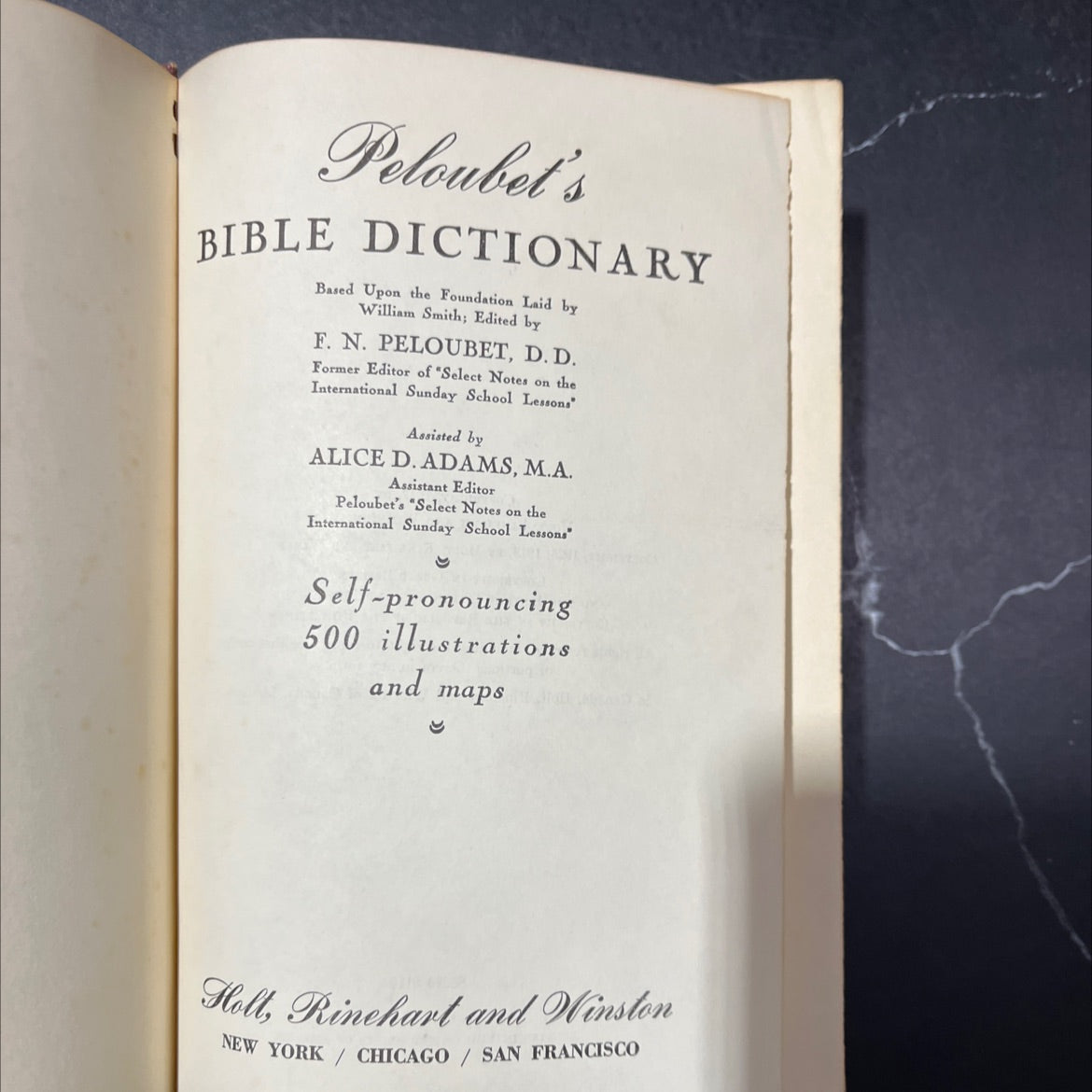 peloubet's bible dictionary book, by f. n. peloubet, 1947 Hardcover image 2