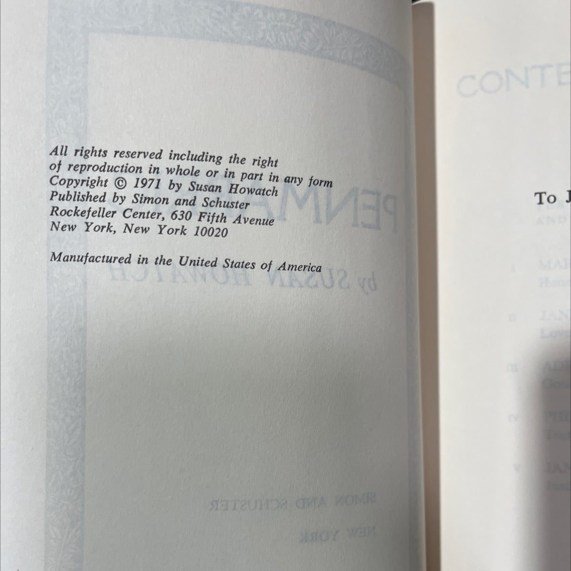 penmarric book, by susan howatch, 1971 Hardcover image 3
