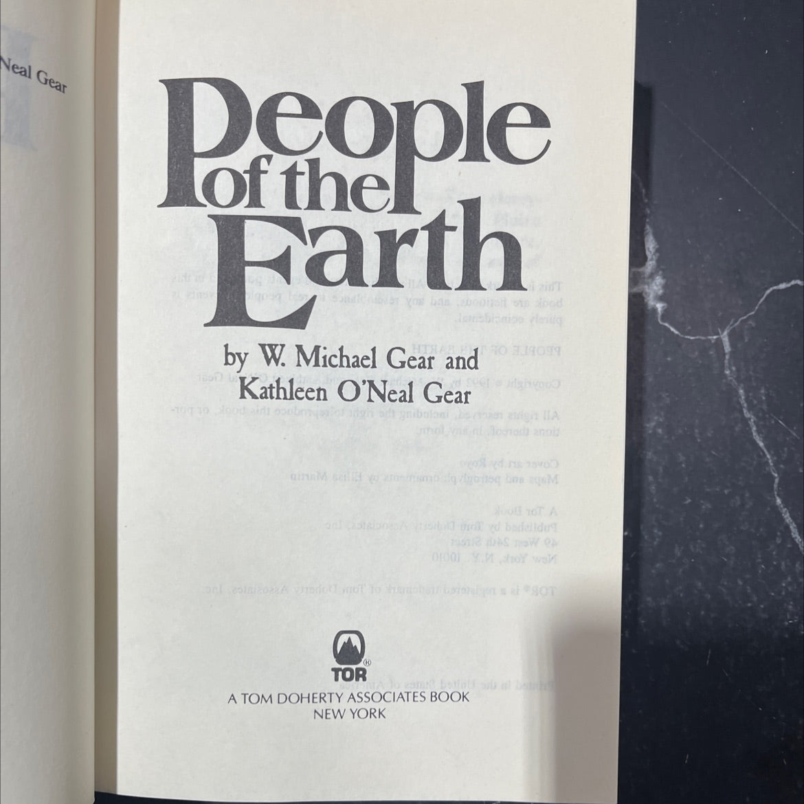 people of the earth book, by W. Michael Gear, Kathleen O'Neal Gear, 1992 Hardcover image 2
