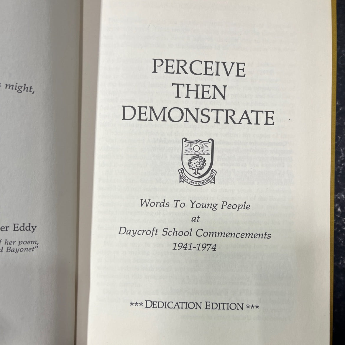 perceive then demonstrate book, by not stated, 1974 Hardcover image 2